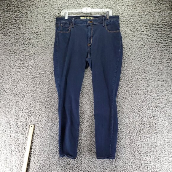Old Navy Jeans Womens 16 Blue The Rockstar Mid-Rise Stretch Skinny - Picture 1 of 10